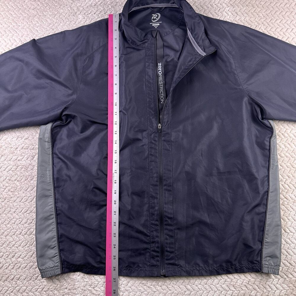 Zero Restriction Jacket Mens Medium M Black Tour Series Full Zip Windbreaker - Picture 6 of 10